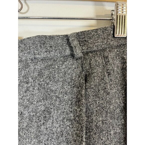 Vintage Wool Pant Straight Leg 16 Gray Retro Preppy Old Money Neutral Classic - Picture 6 of 13